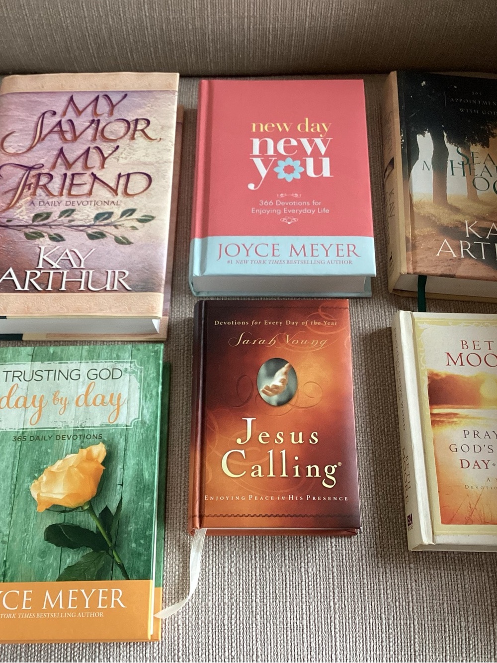 Lot of Devotional Christian Books Joyce Meyer, Beth Moore, Sarah Young, K.Arthur